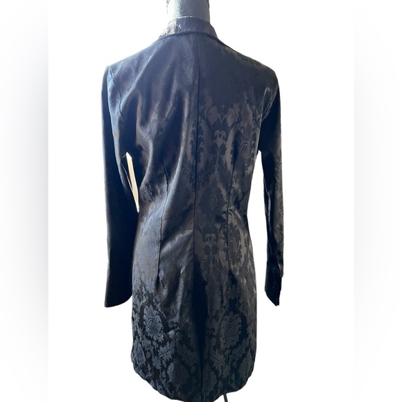 White House Black Market Black Brocade Duster Jacket - Picture 5 of 9